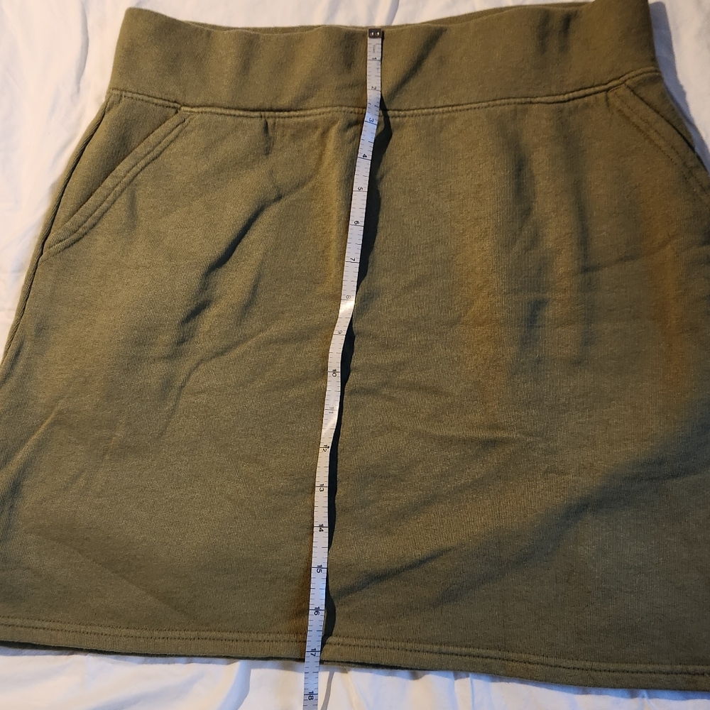 Pact Women's Olive Green Mini Skirt - Picture 3 of 5